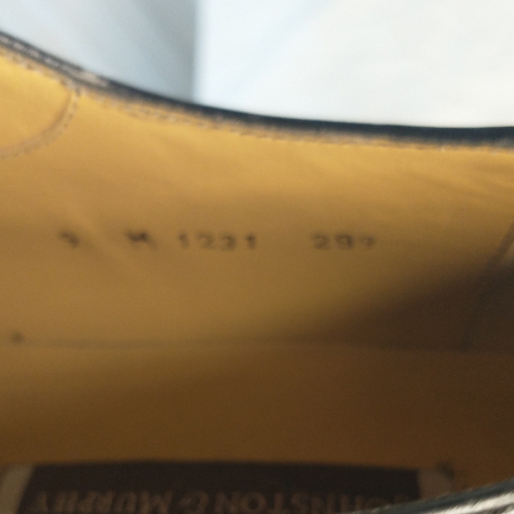 Johnston & Murphy Size 9 Black and White Leather Oxfords EUC. (H&J) - Picture 6 of 10
